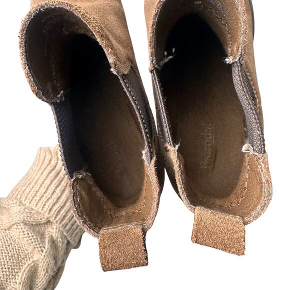 Bjorndal Brenna Chelsea Boots Brown Suede Booties Pull On Women’s Sz. 7 Comfort - Picture 15 of 16